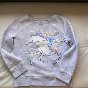 Girls Frozen Sweatshirt * Elsa * 6 * Fleece * Crew